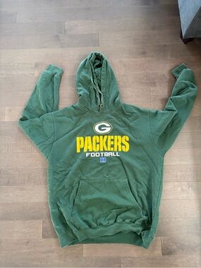 Green Bay Packers Green Pullover Hoodie - Green size M